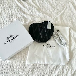 Coach quilted crossbody heart bag